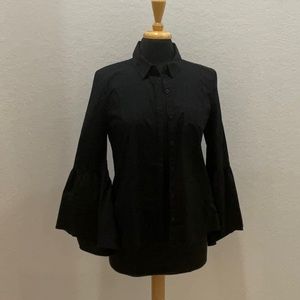 Black button down top